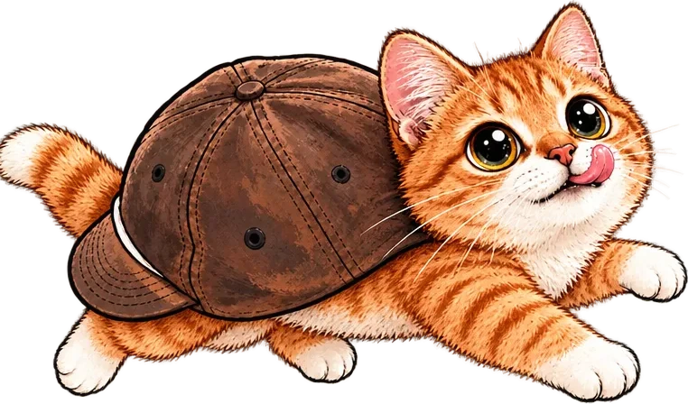 CAPCAT running with the cap on its back